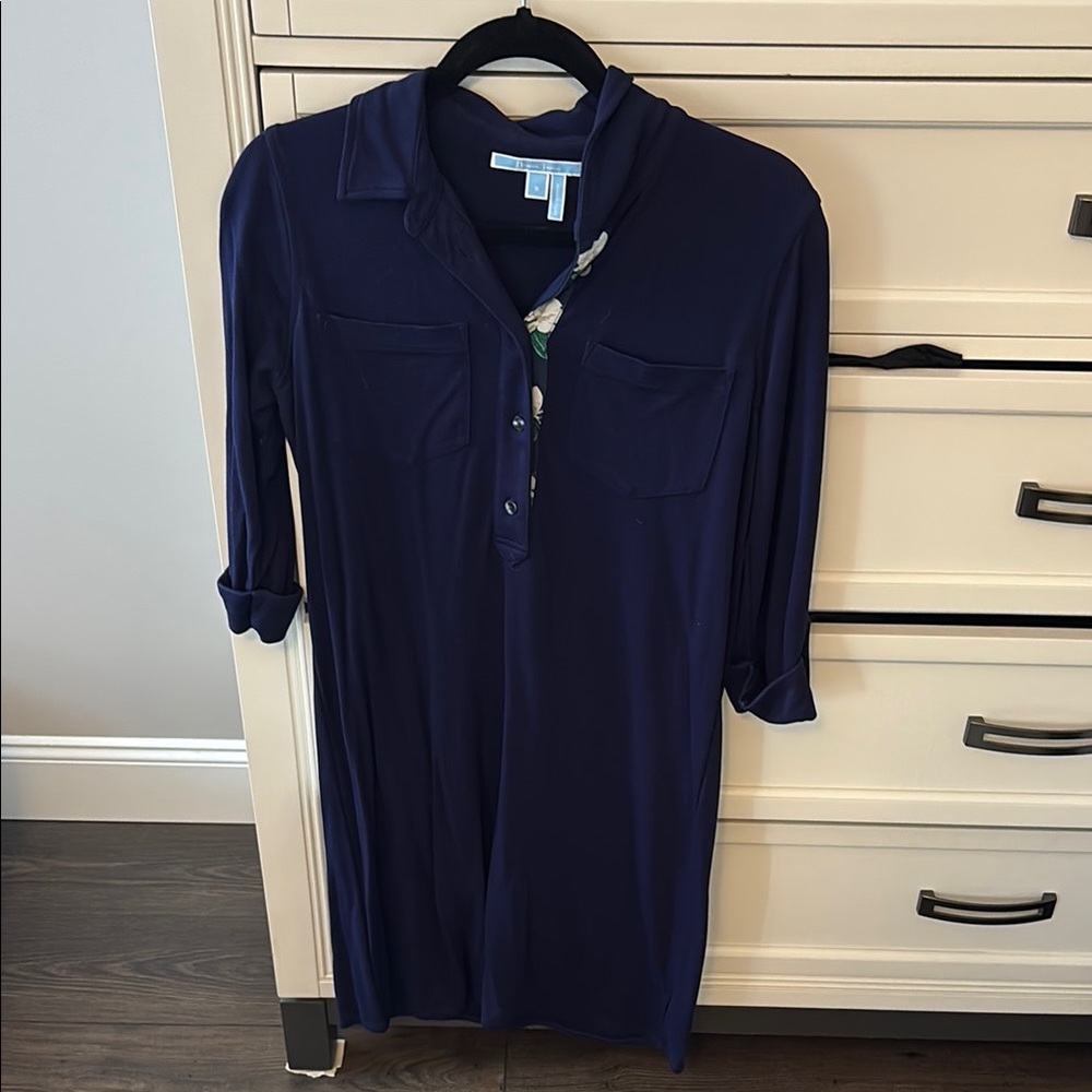 Draper James Navy Midi Dress